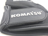 Rare NEW XL Komatsu Work Gloves Gray Grey Black NWOT Velcro Closure