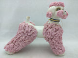 AS-IS Spaghetti Poodle French Kreiss Pink White Ceramic Figurine LARGE Figurine