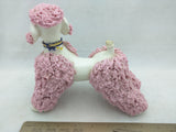 AS-IS Spaghetti Poodle French Kreiss Pink White Ceramic Figurine LARGE Figurine
