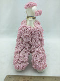 AS-IS Spaghetti Poodle French Kreiss Pink White Ceramic Figurine LARGE Figurine