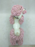 AS-IS Spaghetti Poodle French Kreiss Pink White Ceramic Figurine LARGE Figurine