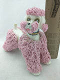 AS-IS Spaghetti Poodle French Kreiss Pink White Ceramic Figurine LARGE Figurine