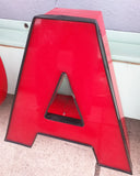 8' Sign LOANS SALON Commercial Lighted Signage Red Letter L O A N S Business