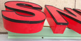 8' Sign LOANS SALON Commercial Lighted Signage Red Letter L O A N S Business