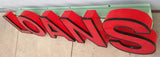 8' Sign LOANS SALON Commercial Lighted Signage Red Letter L O A N S Business