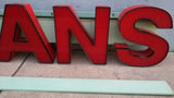 8' Sign LOANS SALON Commercial Lighted Signage Red Letter L O A N S Business