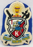 10K Gold Gavel Ionian Guard Knight Patch Fraternal Seed Pin LGB Intercollegiate Knights Fraternity Iona Idaho ? Service Sacrifice Loyalty Blue Vintage