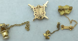 10K Gold Gavel Ionian Guard Knight Patch Fraternal Seed Pin LGB Intercollegiate Knights Fraternity Iona Idaho ? Service Sacrifice Loyalty Blue Vintage