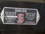 15J Singer Bentwood Wood Dome Case Sewing Machine 160809 Working