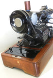 15J Singer Bentwood Wood Dome Case Sewing Machine 160809 Working