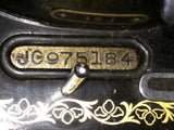 15J Singer Bentwood Wood Dome Case Sewing Machine 160809 Working