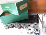 15J Singer Bentwood Wood Dome Case Sewing Machine 160809 Working