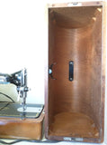 15J Singer Bentwood Wood Dome Case Sewing Machine 160809 Working