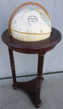 AS-IS 35" Globemaster Replogle Tall Floor Stand 12" Globe Cream 3 Leg Base