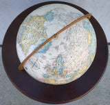 AS-IS 35" Globemaster Replogle Tall Floor Stand 12" Globe Cream 3 Leg Base