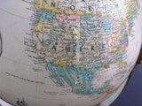 AS-IS 35" Globemaster Replogle Tall Floor Stand 12" Globe Cream 3 Leg Base