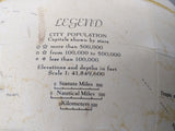 AS-IS 35" Globemaster Replogle Tall Floor Stand 12" Globe Cream 3 Leg Base