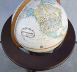 AS-IS 35" Globemaster Replogle Tall Floor Stand 12" Globe Cream 3 Leg Base