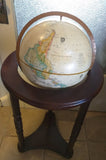 AS-IS 35" Globemaster Replogle Tall Floor Stand 12" Globe Cream 3 Leg Base