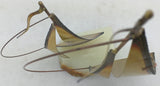Vintage 13.5" Brass Copper Metal Sail Boat Sailboat Sculpture Marble Base Signed