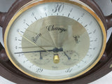 18" Taylor Barometer Ship Wheel Nautical Wall Mount Thermometer Baroguide Home Weather Station