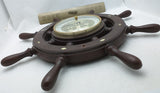 18" Taylor Barometer Ship Wheel Nautical Wall Mount Thermometer Baroguide Home Weather Station