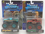 2 1:64 Bigfoot Jurassic Park Monster Patrol Scorpion King Muscle Machines Monster Trucks M064-03