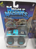 2 1:64 Bigfoot Jurassic Park Monster Patrol Scorpion King Muscle Machines Monster Trucks M064-03