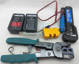 Ideal Linkmaster 62-200 Ethernet Tester Ratchet Telemaster 30-696 6P 8P Crimper Cutter 30-603 Omniseal Compression Tool Coax Connectors (U4)
