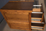 2-Drawer Wood File Cabinet Office Oak Finish Wooden