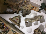 Porcelain Bethlehem Village Nativity Set W 22 Resin Figures 2005 Rare