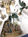 Porcelain Bethlehem Village Nativity Set W 22 Resin Figures 2005 Rare