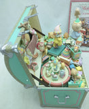 Toy Chest Precious Moments Enesco Deluxe Action Musical Enesco1991 Box Music Wind Up