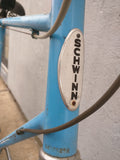 1974 Opaque Blue Schwinn Collegiate Tourist Vintage Cruiser Bike Steel Bicycle