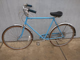 1974 Opaque Blue Schwinn Collegiate Tourist Vintage Cruiser Bike Steel Bicycle