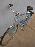 1974 Opaque Blue Schwinn Collegiate Tourist Vintage Cruiser Bike Steel Bicycle