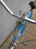 1974 Opaque Blue Schwinn Collegiate Tourist Vintage Cruiser Bike Steel Bicycle