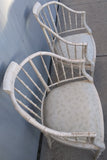 2 Baker Furniture Company English Regency Faux Bamboo Arm Chair