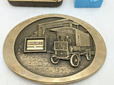 10K ERNST Employee Brass Belt Buckle OC Tanner Pin Home Improvement Hardware Store Rare