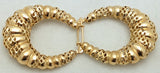 14k Chunky Reticulated HOOP EARRINGS MICHAEL ANTHONY 3.3 grams Israel 1 1/8" Shrimp Design