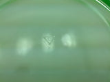 Cambridge Green Vaseline Serving Fruit Console Bowl Pressed Glass Etched Uranium Dish Company Elegant Depression 1920s