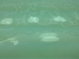 Cambridge Green Vaseline Serving Fruit Console Bowl Pressed Glass Etched Uranium Dish Company Elegant Depression 1920s