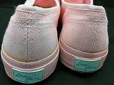 8.5 PINK 1984 LADY VANS DECK Vintage International Canvas Boat Shoes lace-up new