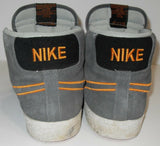 US 11 NIKE SWOOSH SKATEBOARD HIGH TOP SHOES 310801 081 SMOKE GRAY ORANGE