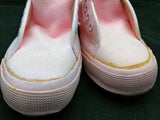 8.5 PINK 1984 LADY VANS DECK Vintage International Canvas Boat Shoes lace-up new