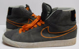 US 11 NIKE SWOOSH SKATEBOARD HIGH TOP SHOES 310801 081 SMOKE GRAY ORANGE
