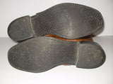 US 10.5 W HY-TEST USAS 76 LEATHER HARNESS BIKER WORK BOOTS Steel Toe VTG HyTest Cognac
