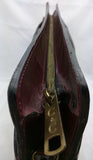 Vintage Denise Leather Briefcase Shoulder Messenger Lawyer Bag burgundy School