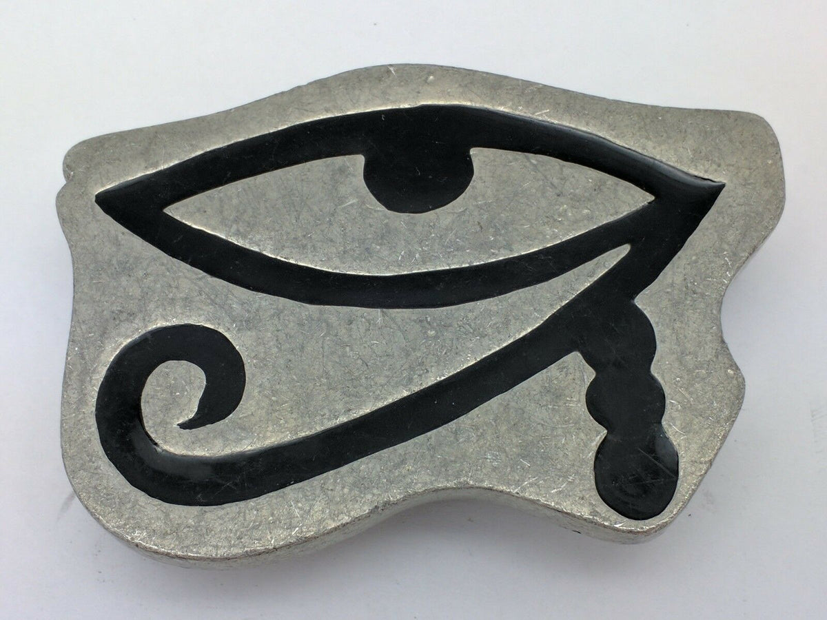 Vintage MMA Udjat Eye Belt Buckle - Tutankhamun Egyptian Eye of Ra Horus Udjat King Tut Tutankhamun Belt  main image 3