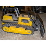 51054 Tonka Bulldozer STEEL PLOW Toy Bull Dozer Metal Blade Construction Vintage Yellow Black Tracks
